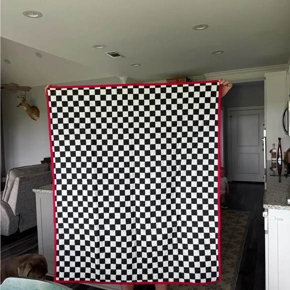 Handmade Hot Wheels Checkered Quilt - Picture 2 of 2